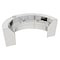 Linea Italia Reception Desk 71 in D X 46 in H, 11.9 ft W X Thermofused Laminate, Clear, White ZUS317 - alternate 6